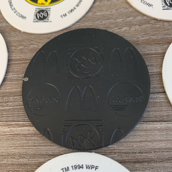 Power Rangers Pogs 1 Slammer 7 Caps McDonald 1994 WPF Mighty Morphin MMPR Saban - Picture 5 of 9